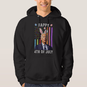 Veste À Capuche Joyeux 4 juillet Confus Drôle Joe Biden Heureux E