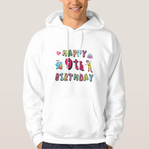 Veste À Capuche Joyeux 9e anniversaire pour enfants de 9 ans B jou