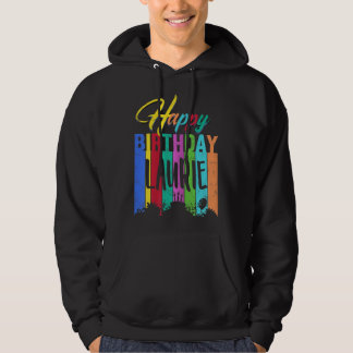 Veste À Capuche Joyeux anniversaire Laurie Nom personnalisé Cadeau
