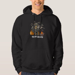Veste À Capuche Joyeux Camper Avec Marshmallow Rôti Ours Noir