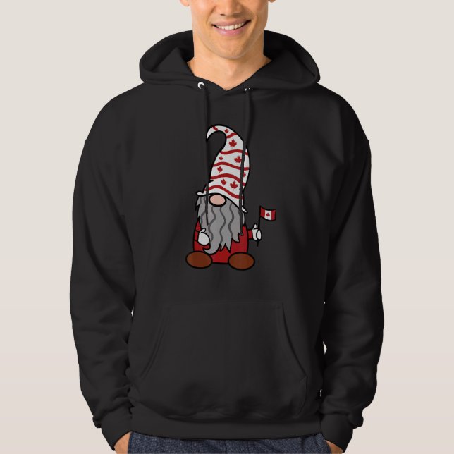 Veste À Capuche Joyeux Canada Day Canadian Pride Gnome Drapeau 1e  (Devant)