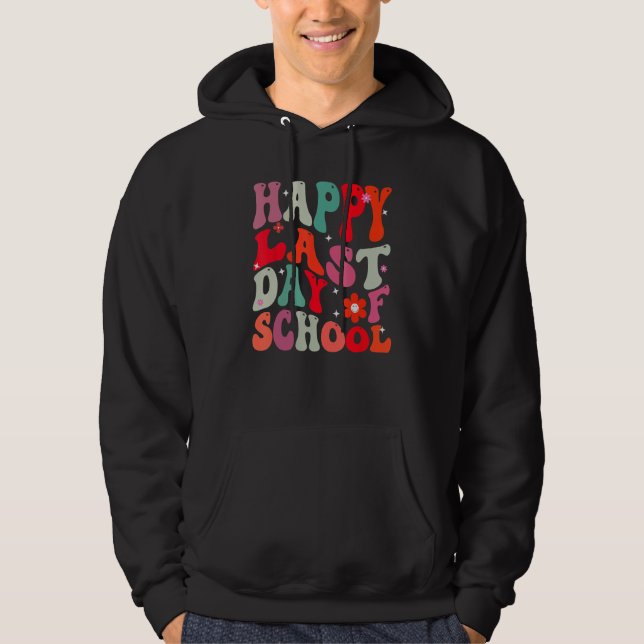 Veste À Capuche Joyeux dernier jour d'école professeur élève Gr (Devant)