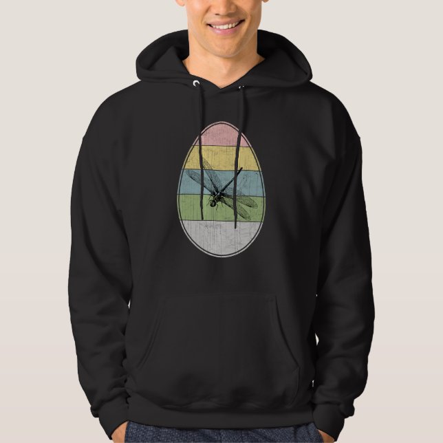 Veste À Capuche Joyeux Jour de Pâques Oeuf Dragonfly Graphic Cool (Devant)