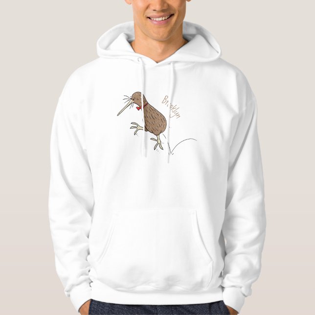 Veste À Capuche Joyeux kiwi de saut avec dessin de cravate arc (Devant)