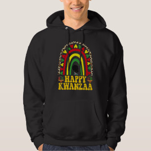 Veste À Capuche Joyeux Kwanzaa Arc-en-ciel Afro-Américain