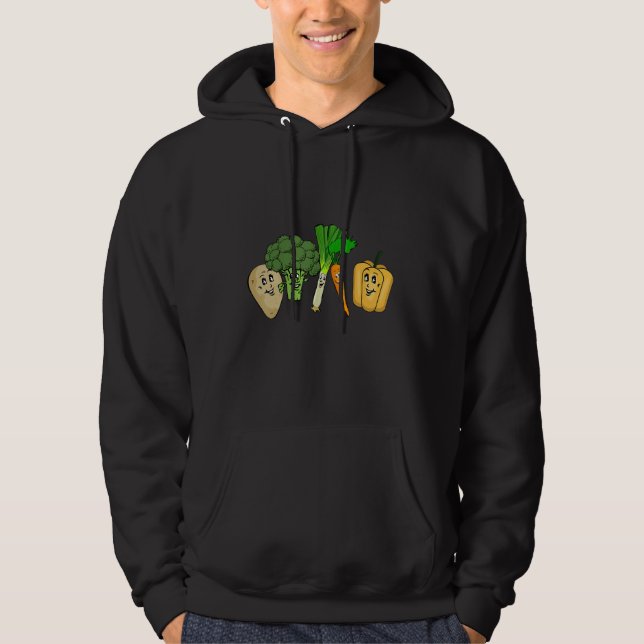 Veste À Capuche Joyeux légumes (Devant)