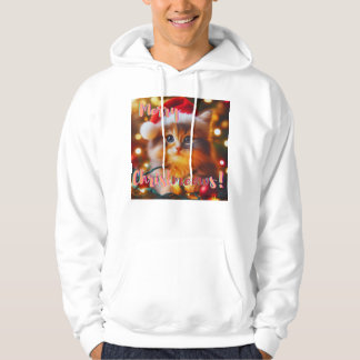 Veste À Capuche Joyeux Noël à chats ! Chat