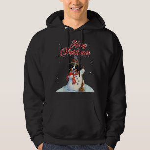 Veste À Capuche Joyeux Noël Berger Australien Snowman Chien Lo