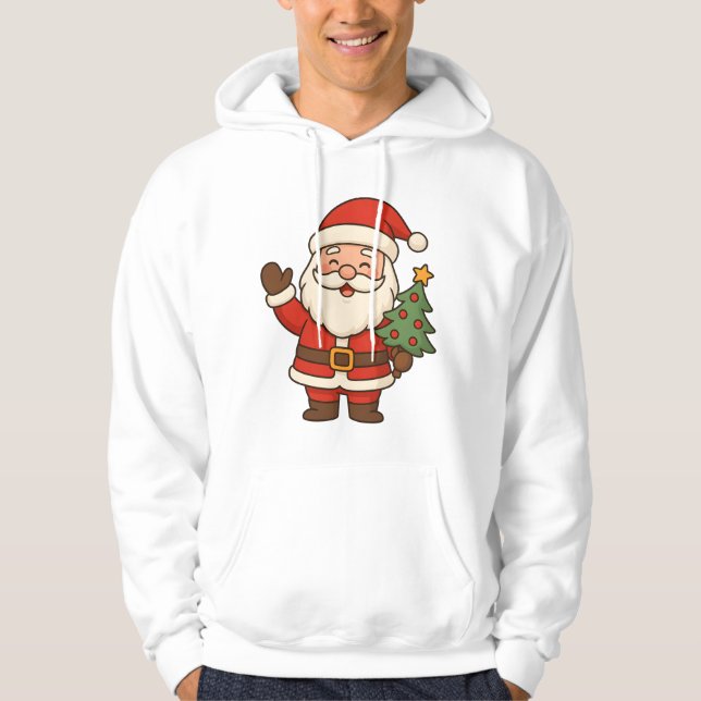 Veste À Capuche Joyeux Noël Bruh Santa  (Devant)