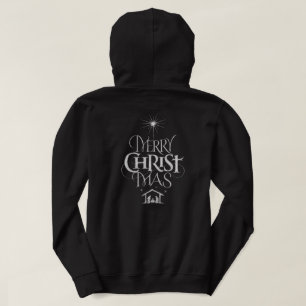 Veste À Capuche Joyeux Noël Chalk chrétien Jésus