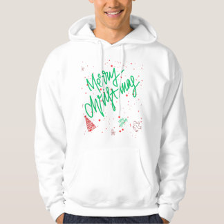 Veste À Capuche Joyeux Noël lettrage et gâteau de Noël vacances.