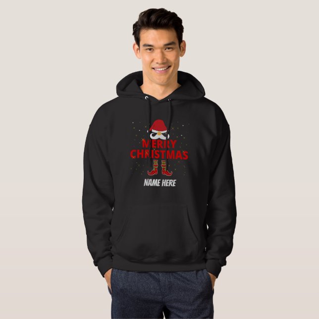 VESTE À CAPUCHE JOYEUX NOËL PERSONNALISÉ  (Devant entier)