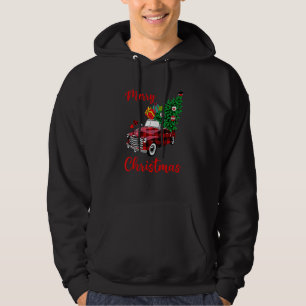 Veste À Capuche Joyeux Noël Plaid Camion Rouge Xmas Tree Hommes