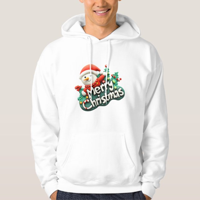 Veste À Capuche Joyeux Noël Unique (Devant)
