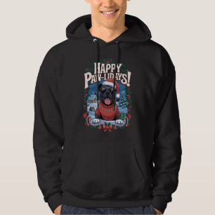 Veste À Capuche Joyeux Pawliday Cane Corso Joyeux Noël Fun