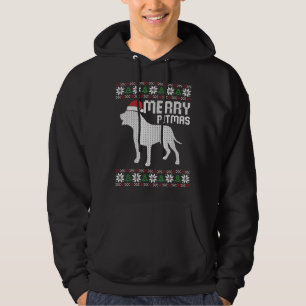 Veste À Capuche Joyeux Pitbull Pitmas Chien de Noël Chien Chien Mo