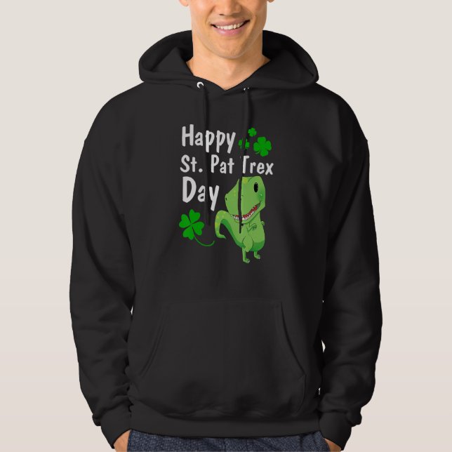 Veste À Capuche Joyeux St Pat Trex Day Dinosaur St Patrick' 1 (Devant)