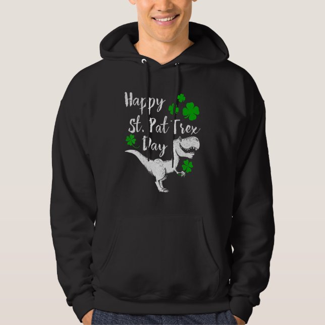 Veste À Capuche Joyeux St. Pat Trex Day Dinosaur St. Patrick's Day (Devant)