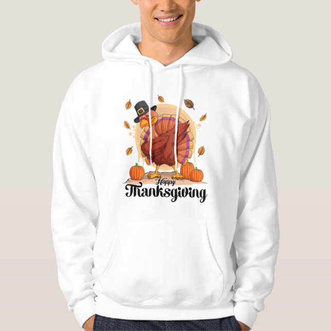Veste À Capuche Joyeux Thanksgiving  (Devant)