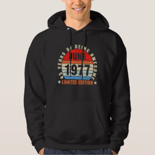 Veste À Capuche Juin 1977 Anniversaire 45 Ans D'Être Impressionnan