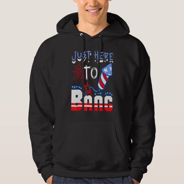 Veste À Capuche Juste Ici Pour Bang American 4 juillet Long Sleev (Devant)