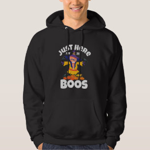 Veste À Capuche Juste Ici Pour Les Boos Éffrayant Drôle Halloween