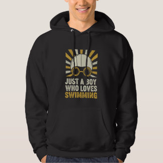 Veste À Capuche Juste un garçon qui aime nager