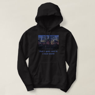 Veste À Capuche Juste une âme calme Lofi Anime Ciel de ville Hoodi