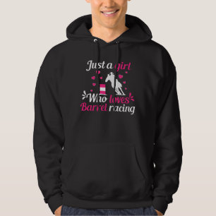 Veste À Capuche Juste une fille qui aime Barrel Racing