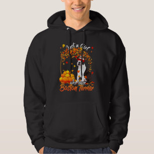 Veste À Capuche Juste Une Fille Qui Aime Boston Terrier Chien Than
