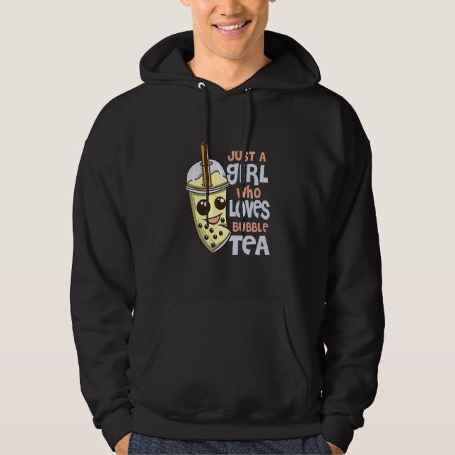 Veste À Capuche Juste Une Fille Qui Aime Bubble Tea Boba Tea (Devant)