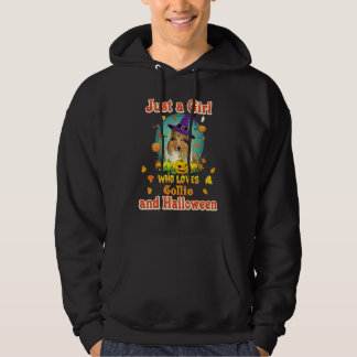 Veste À Capuche Juste une fille qui aime Collie Dog et Halloween a