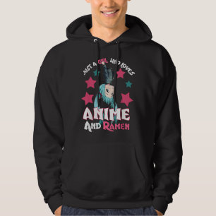 Veste À Capuche Juste une fille qui aime l'anime et le bol de rame
