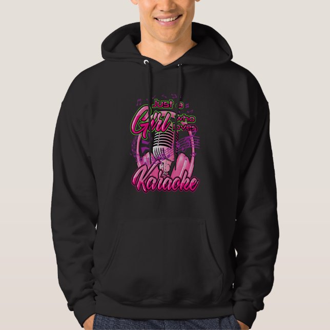 Veste À Capuche Juste une fille qui aime le karaoké (Devant)