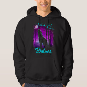 Veste À Capuche Juste Une Fille Qui Aime Le Loup Des Loups Pour Le
