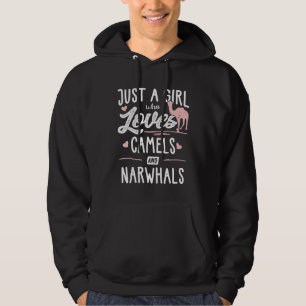 Veste À Capuche Juste Une Fille Qui Aime Les Chameaux Et Les Étroi