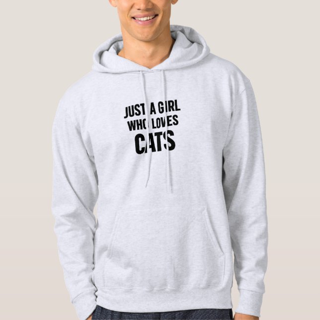 Veste À Capuche Juste une fille qui aime les chats – Amour de chat (Devant)