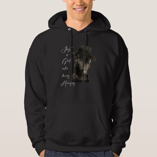 Veste À Capuche Juste Une Fille Qui Aime Les Chevaux (Devant)