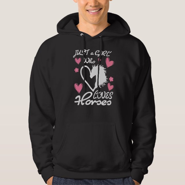 Veste À Capuche Juste Une Fille Qui Aime Les Chevaux cavalier Chev (Devant)