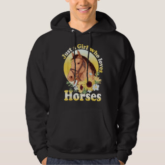 Veste À Capuche Juste Une Fille Qui Aime Les Chevaux - Cavalières