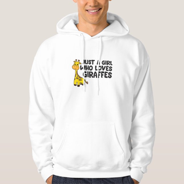 Veste À Capuche Juste une fille qui aime les girafes _2 (Devant)