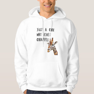 Veste À Capuche Juste Une Fille Qui Aime Les Giraffes Mignonne Gir