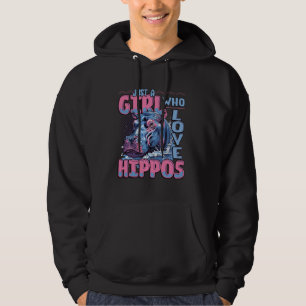 Veste À Capuche Juste Une Fille Qui Aime Les Hippopotames