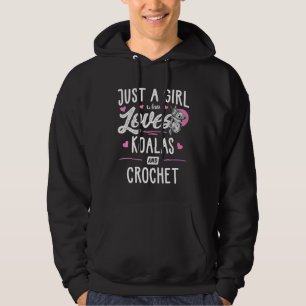Veste À Capuche Juste Une Fille Qui Aime Les Koalas Et Crochet Fem