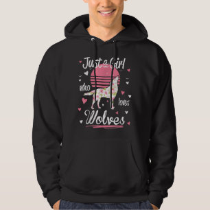 Veste À Capuche Juste Une Fille Qui Aime Les Loups