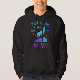 Veste À Capuche Juste Une Fille Qui Aime Les Loups Pour Le Loup