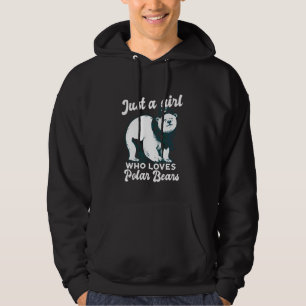 Veste À Capuche Juste Une Fille Qui Aime Les Ours Polaires Mignons