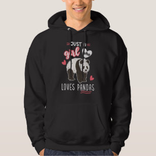 Veste À Capuche Juste Une Fille Qui Aime Les Pandas