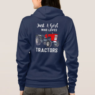 Veste À Capuche Juste Une Fille Qui Aime Les Tracteurs Nouveauté