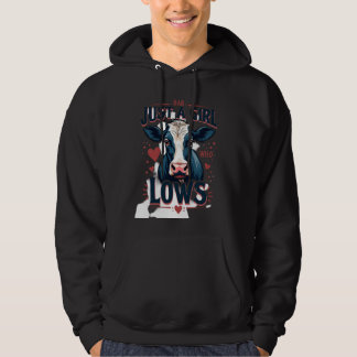 Veste À Capuche Juste une fille qui aime les vaches Vintage Néon A